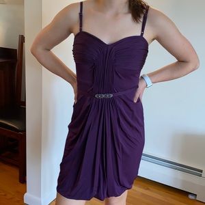 Laundry by Shelli Segal purple polyester w/ belt